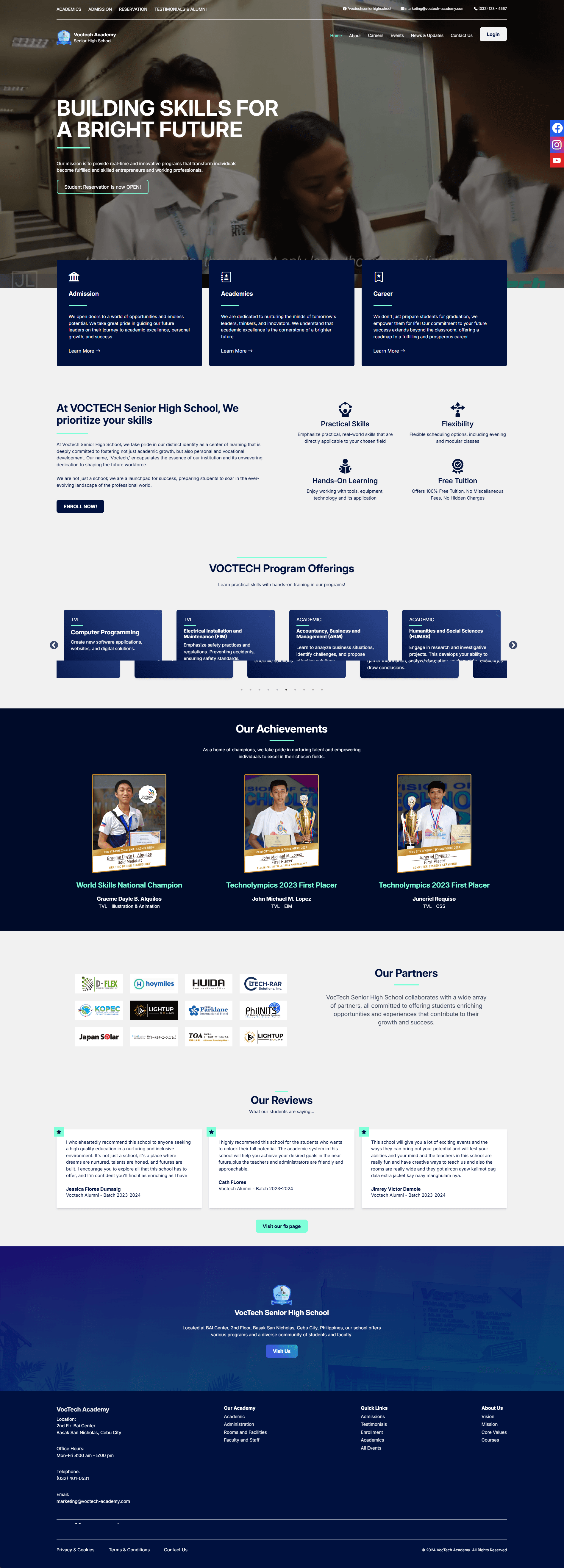 Image of Vapefactory website showing the font page layout